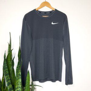 Nike Zonal Cooling Relay Long-Sleeve Men's Shirt Gray - (833585-060) - Sz L